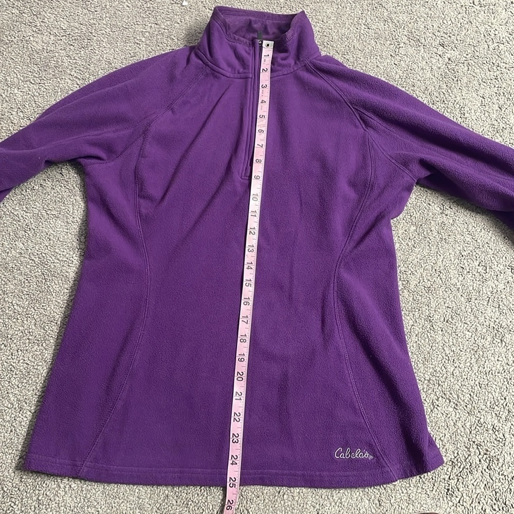 Cabela’s Women’s Purple Fleece Quarter Zip Pull Over Size Medium - Picture 7 of 7